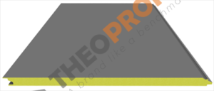 Πάνελ πολυουρεθάνης πλαγιοκάλυψης - διαμόρφωση επίπεδη - Theoprofil.com